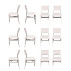 Set of 12 Maze Lacquered Dining Chairs