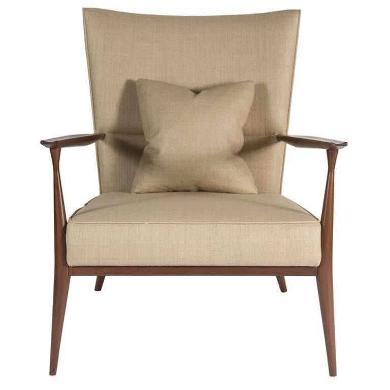 Contemporary Pair of North Curved Back Armchairs For Sale