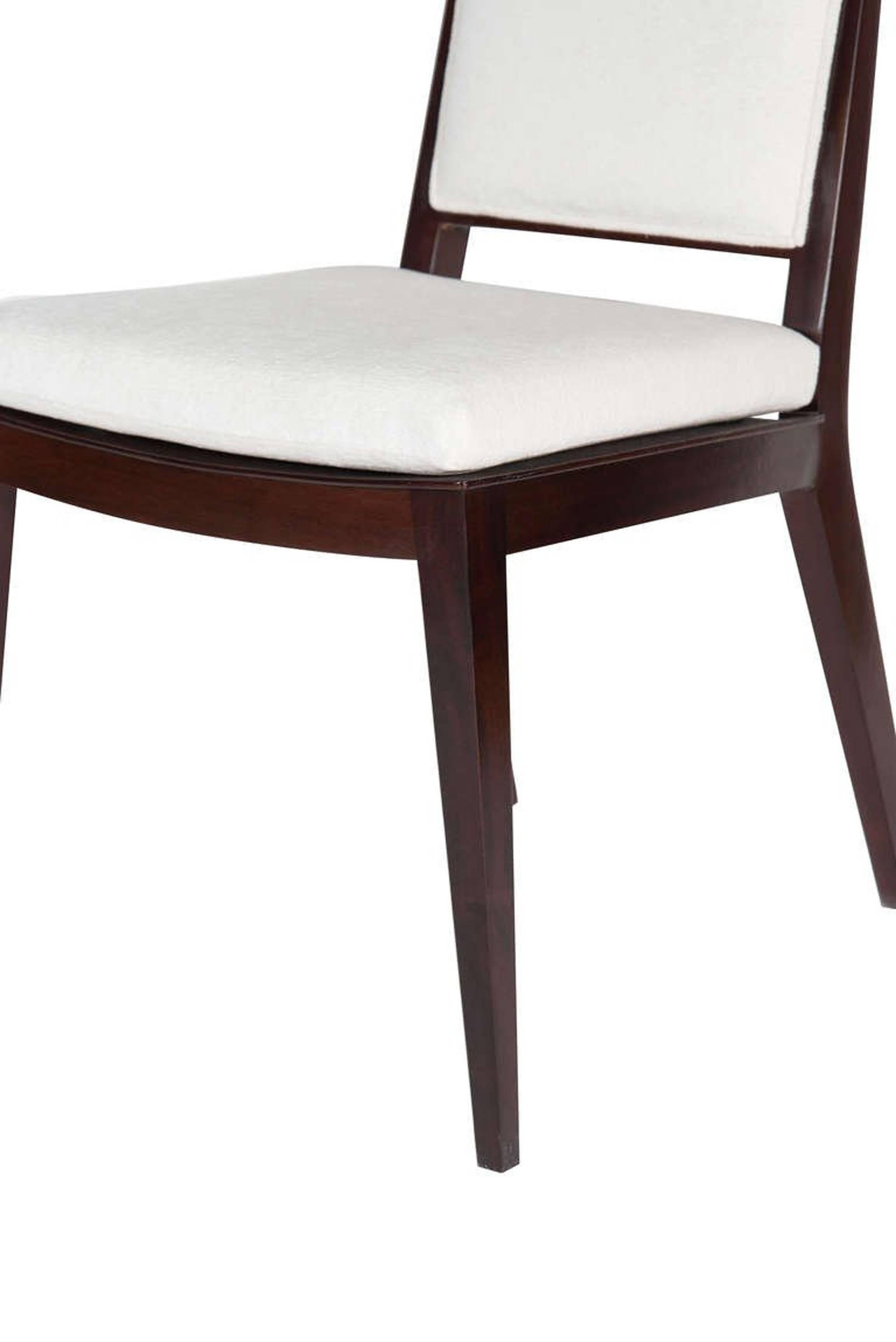 Mid-Century Modern Set of Four Frame Back Dining Chairs For Sale