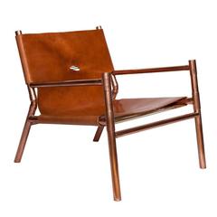 Erickson Aesthetics  Slung Calf Copper Lounge Chair