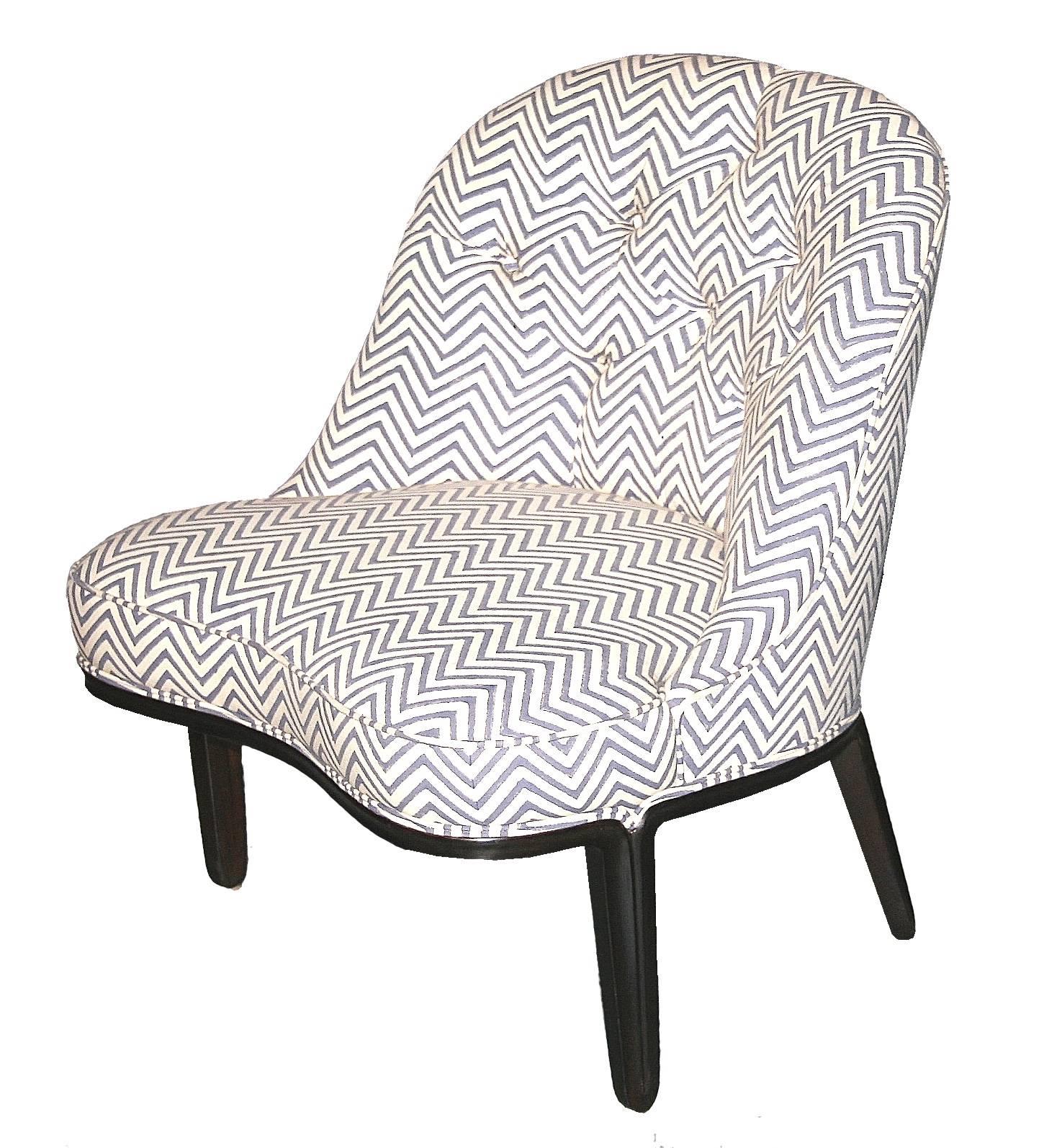 Mid-Century Modern Edward Wormley for Dunbar Janus Collection Slipper Chairs