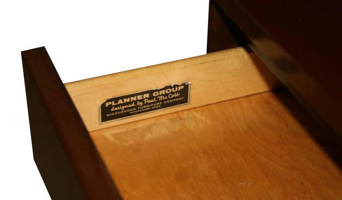 American Paul McCobb Four-Drawer Walnut Planner Group Desk