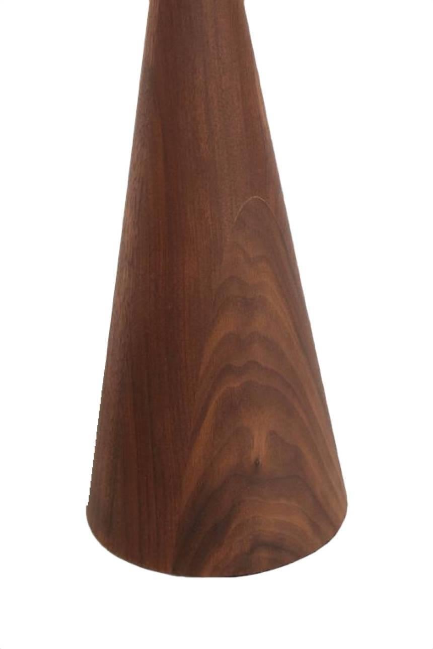 Samson Turned Walnut Table Lamps For Sale 1