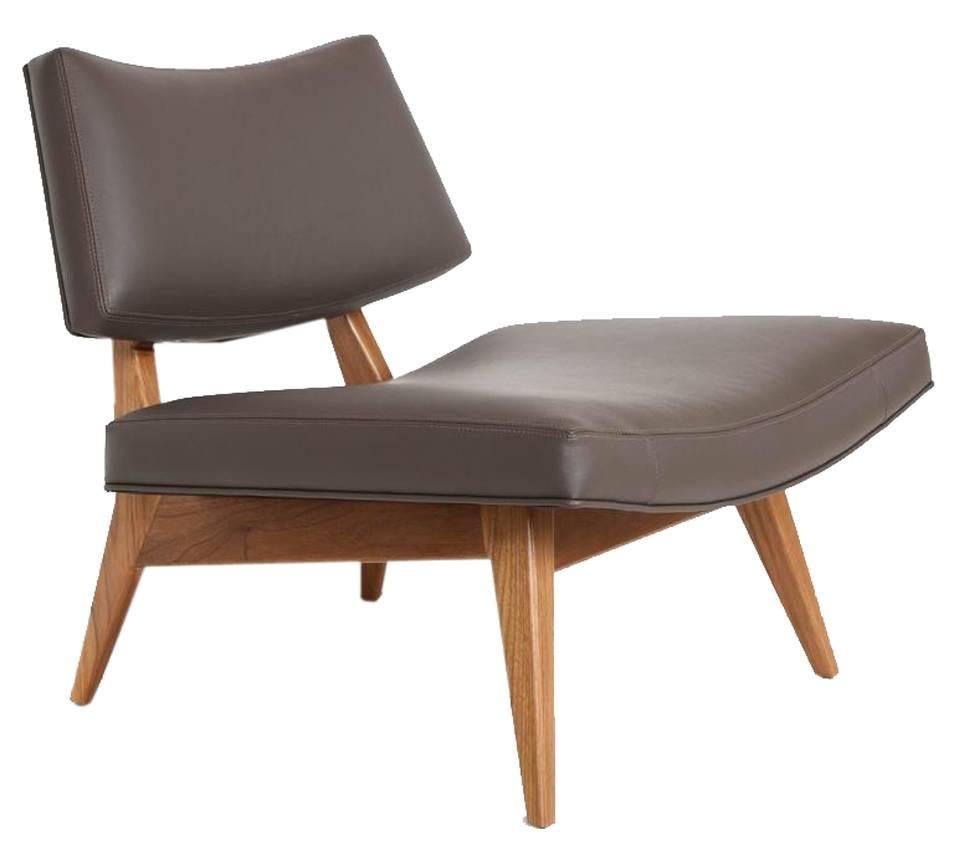 American Jari Walnut Slipper Chair For Sale