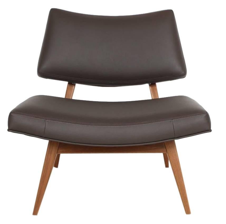 Jari Walnut Slipper Chair For Sale