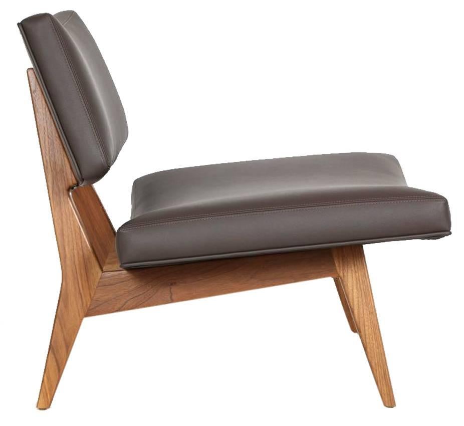 Jari Walnut Slipper Chair For Sale 1