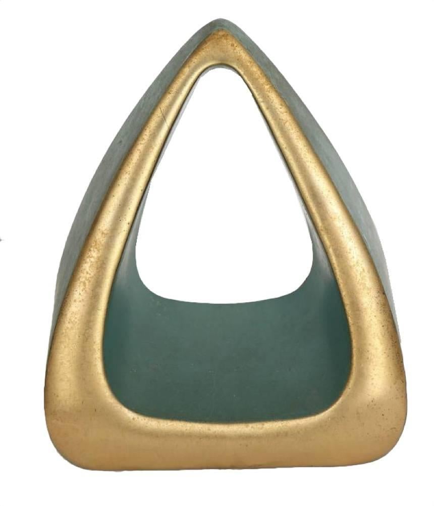 1950's Brass tear drop bookends attributed to Ben Seibel.