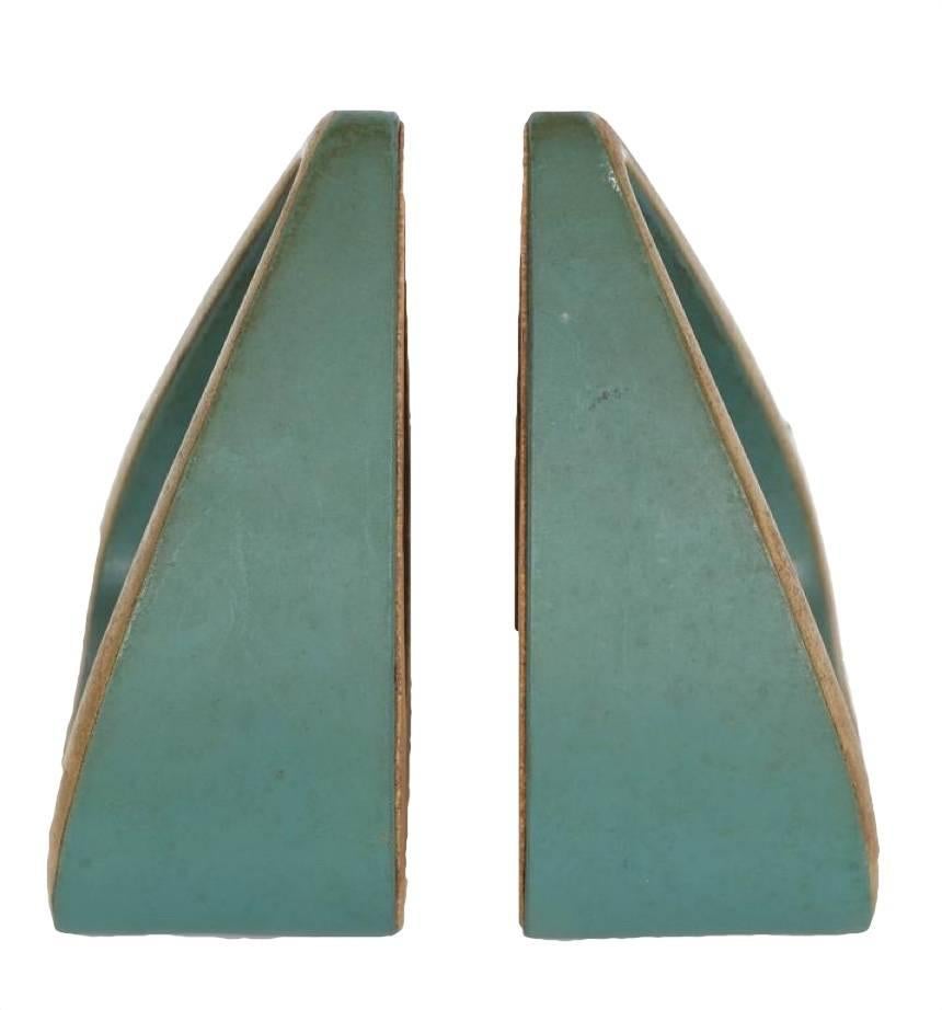 Mid-20th Century 1950s Brass Tear Drop Bookends