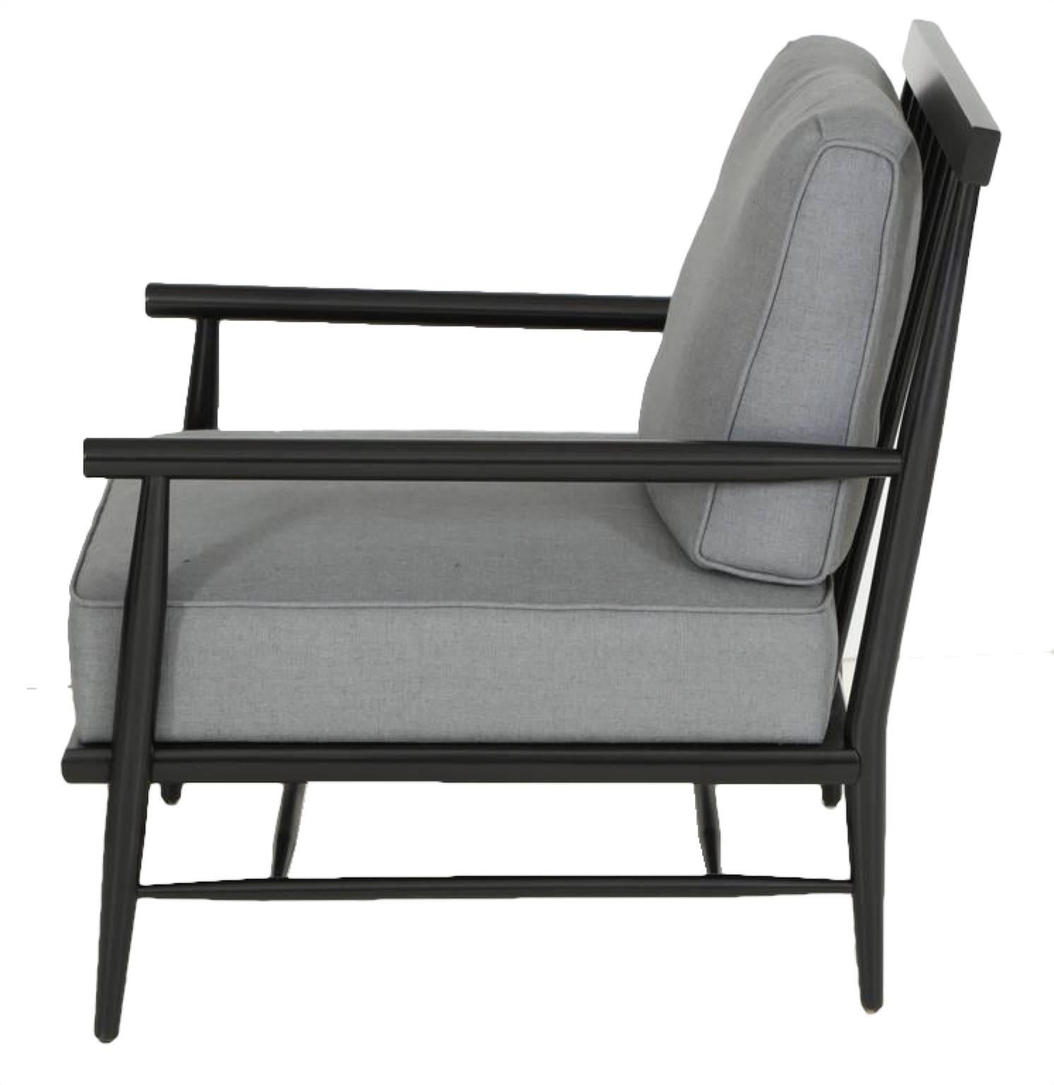 American Paul McCobb Ebonized Maple Dowel Frame Armchairs For Sale
