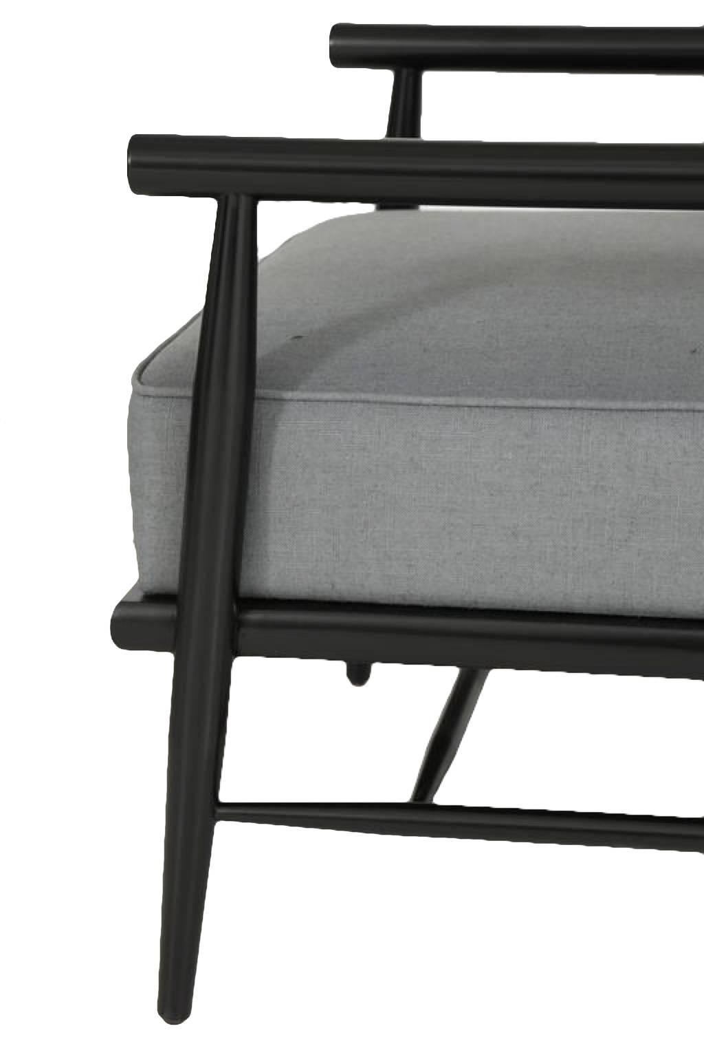 20th Century Paul McCobb Ebonized Maple Dowel Frame Armchairs For Sale