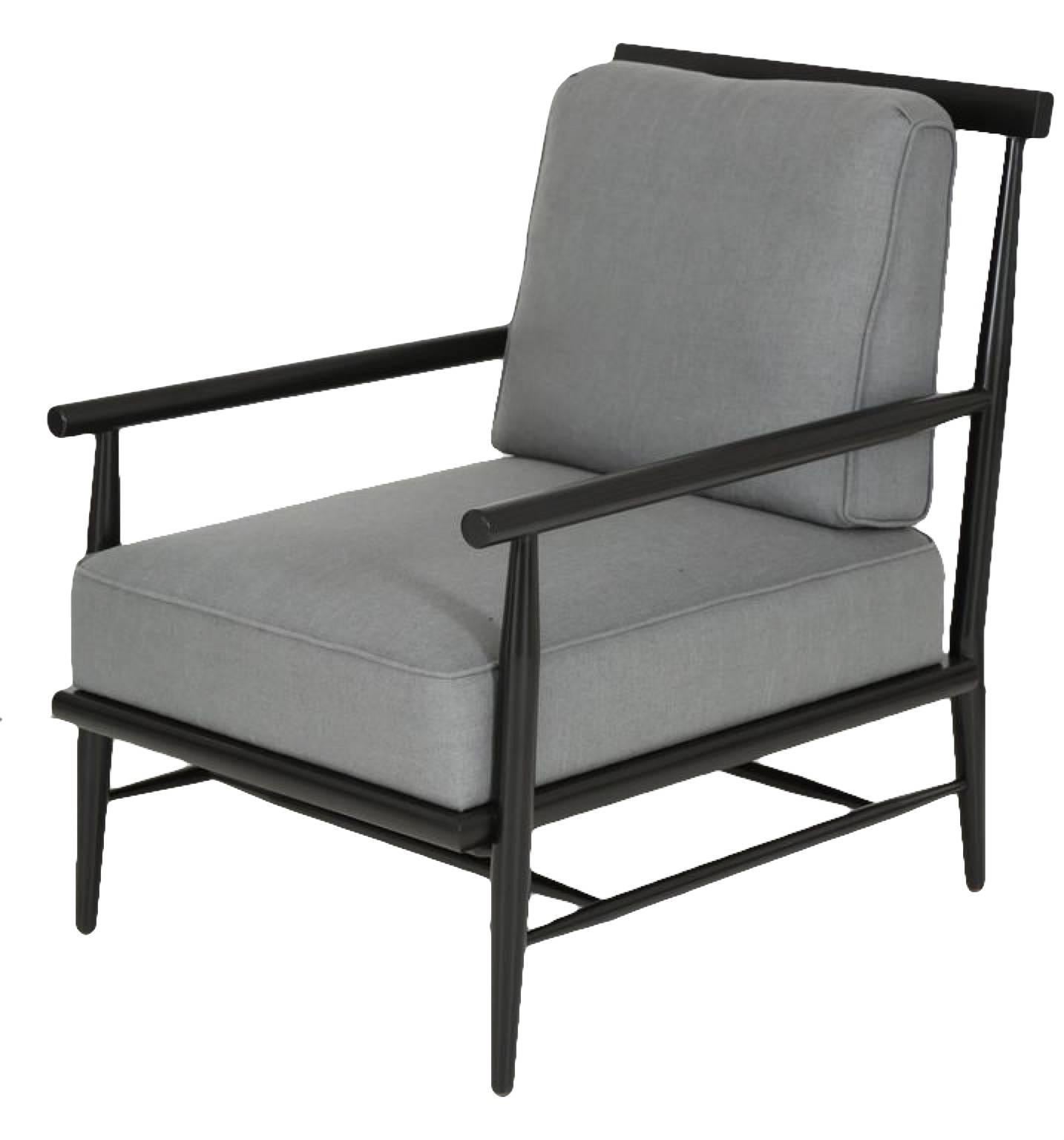 Paul McCobb Ebonized Maple Dowel Frame Armchairs For Sale 2