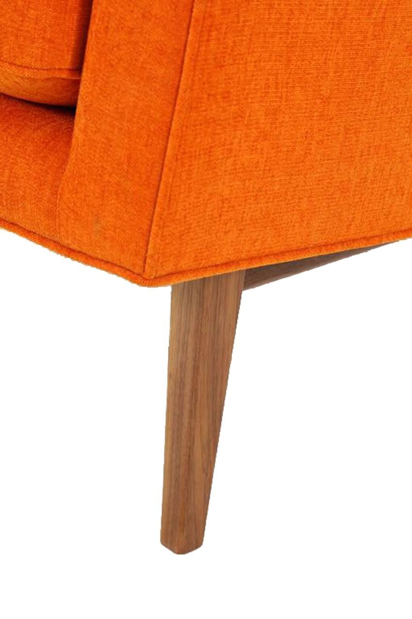 American Cedrick Walnut Base Lounge Chair For Sale