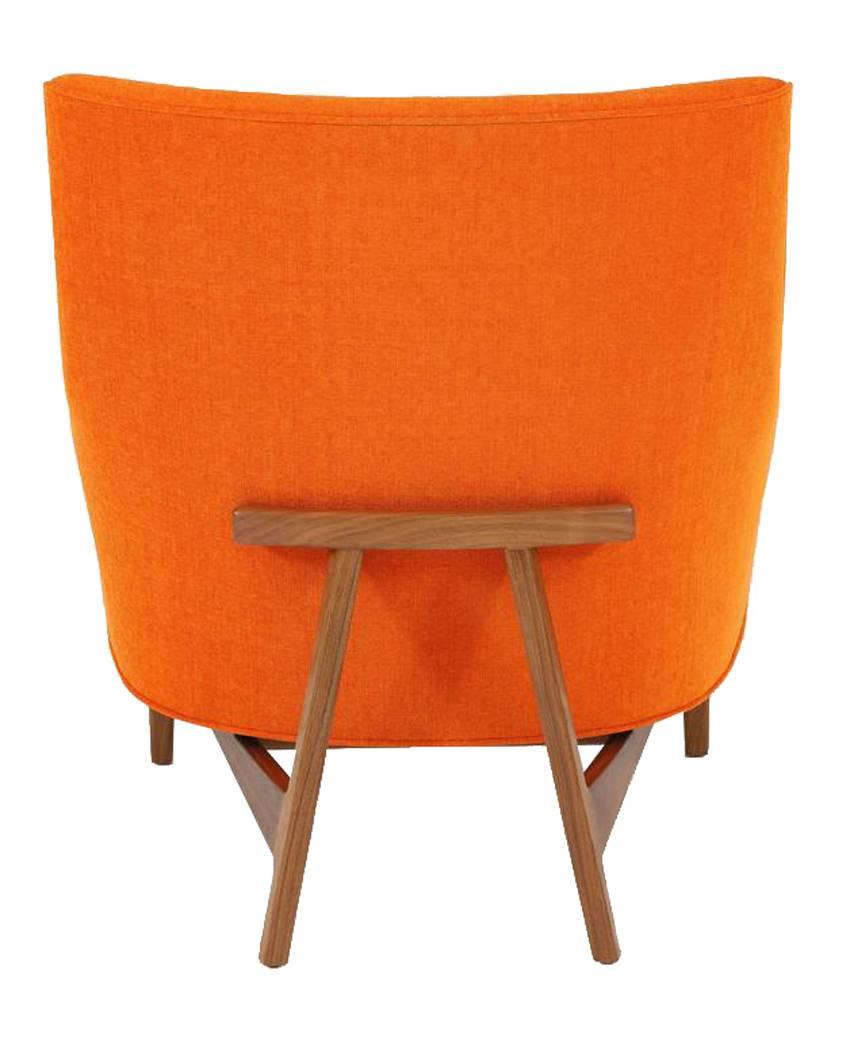Cedrick Walnut Base Lounge Chair For Sale 2