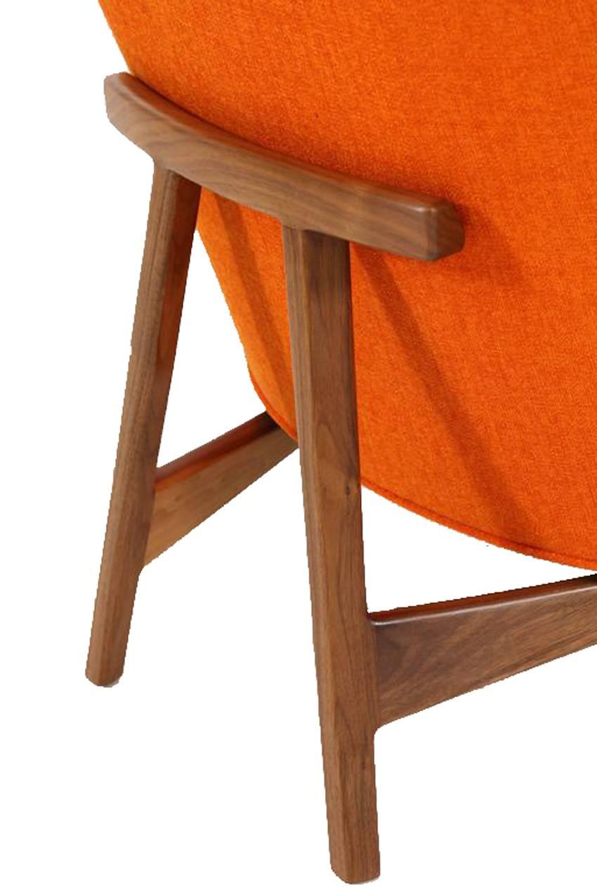 Cedrick Walnut Base Lounge Chair For Sale 4