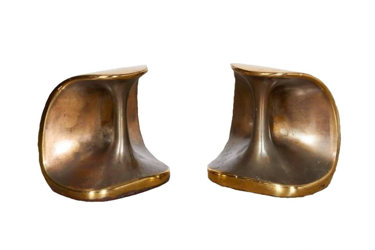 Ben Seibel for Jenfredware Brass Handle Bookends 1