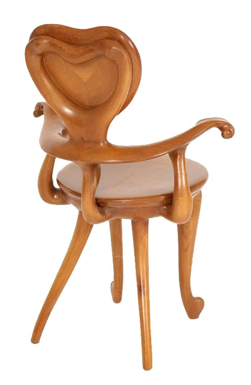 Contemporary Calvet Armchair by Antoni Gaudi For Sale