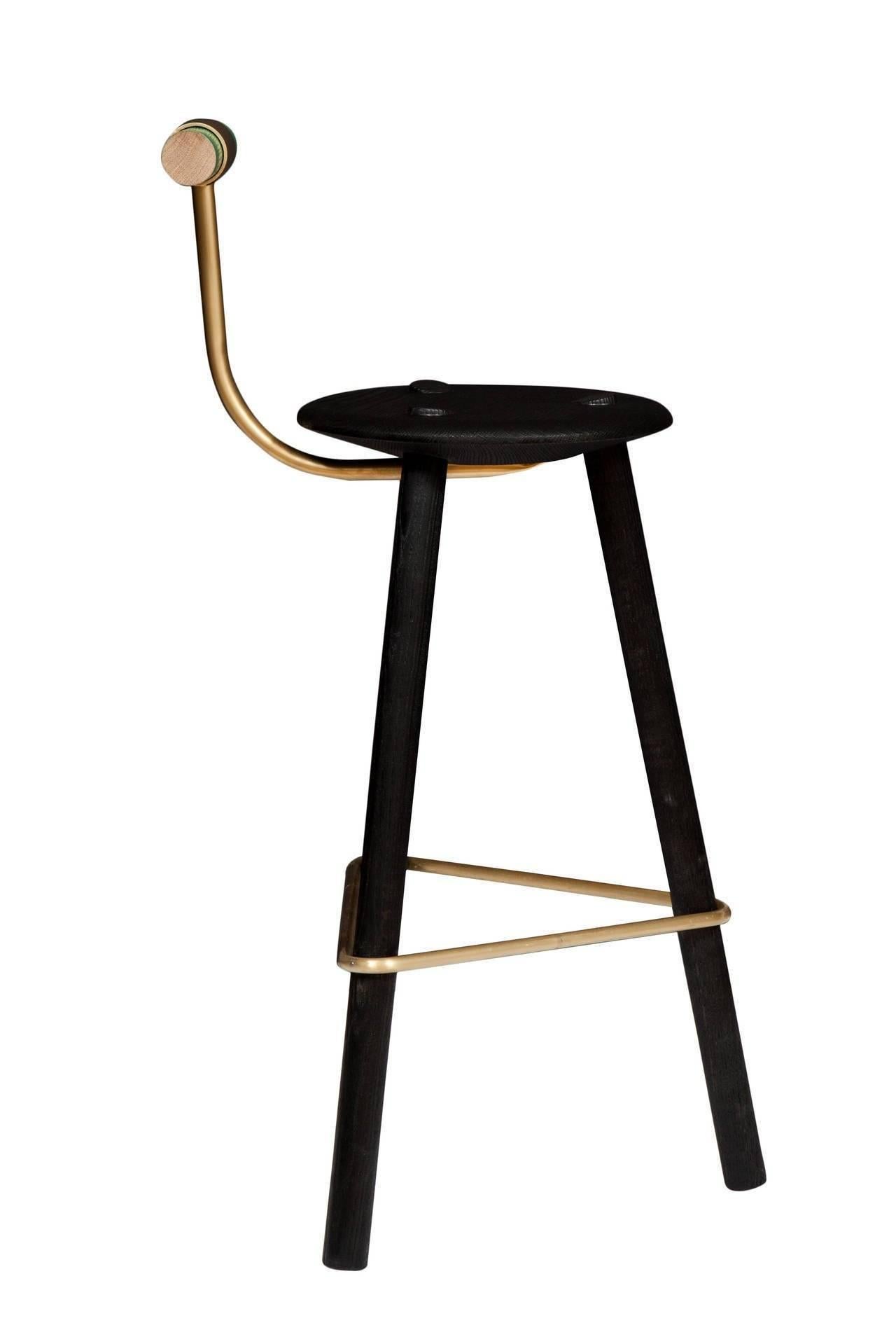 tripod stool with backrest