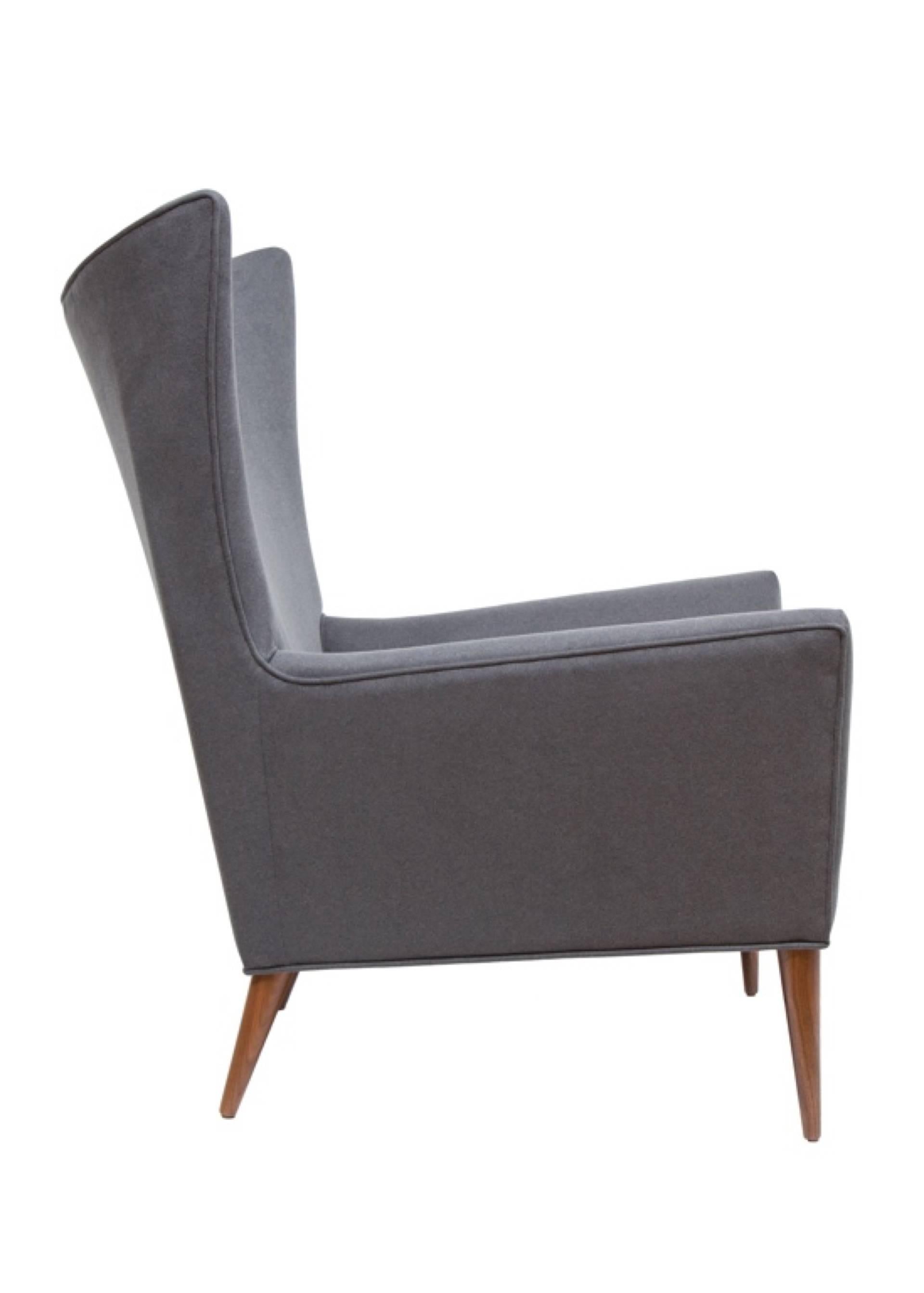 American Pair of Morton Curved Back Wing Chairs For Sale