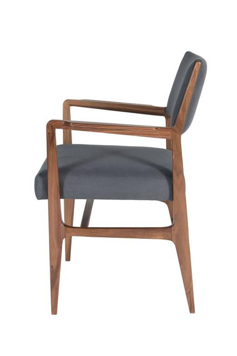American Set of Eight Maze Walnut Dining Chairs For Sale