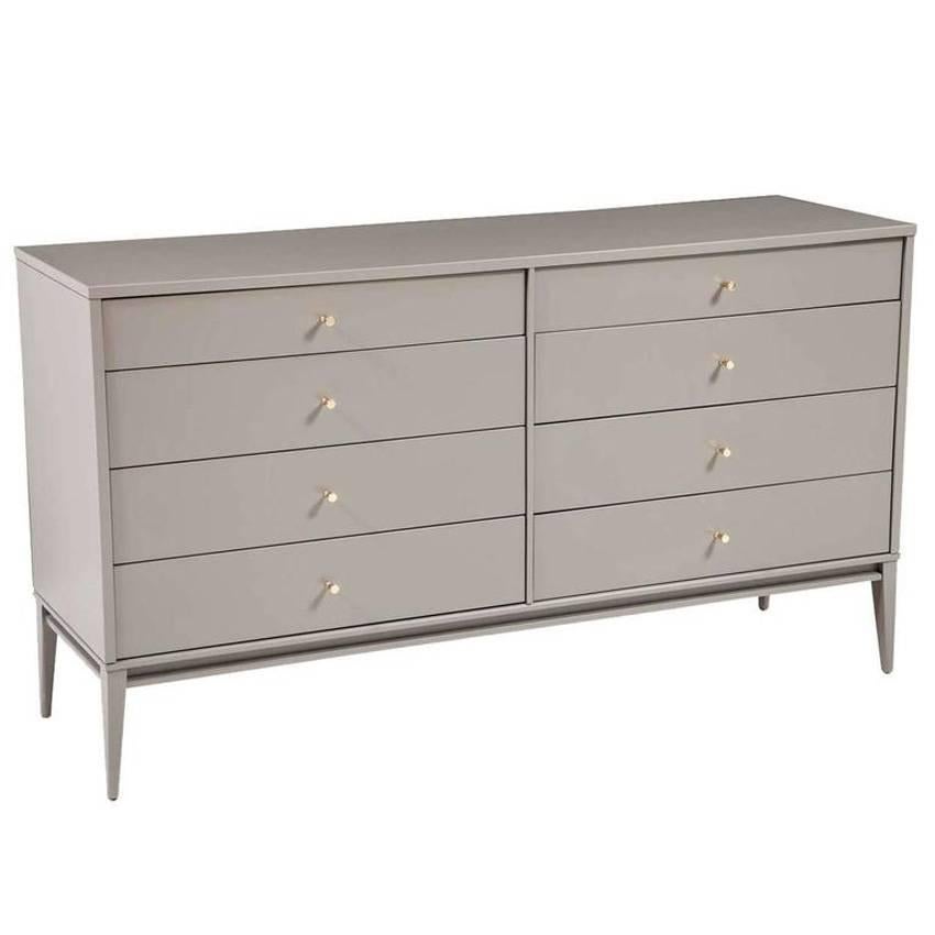 Lacquered Paul McCobb Eight-Drawer Planner Group Dresser For Sale