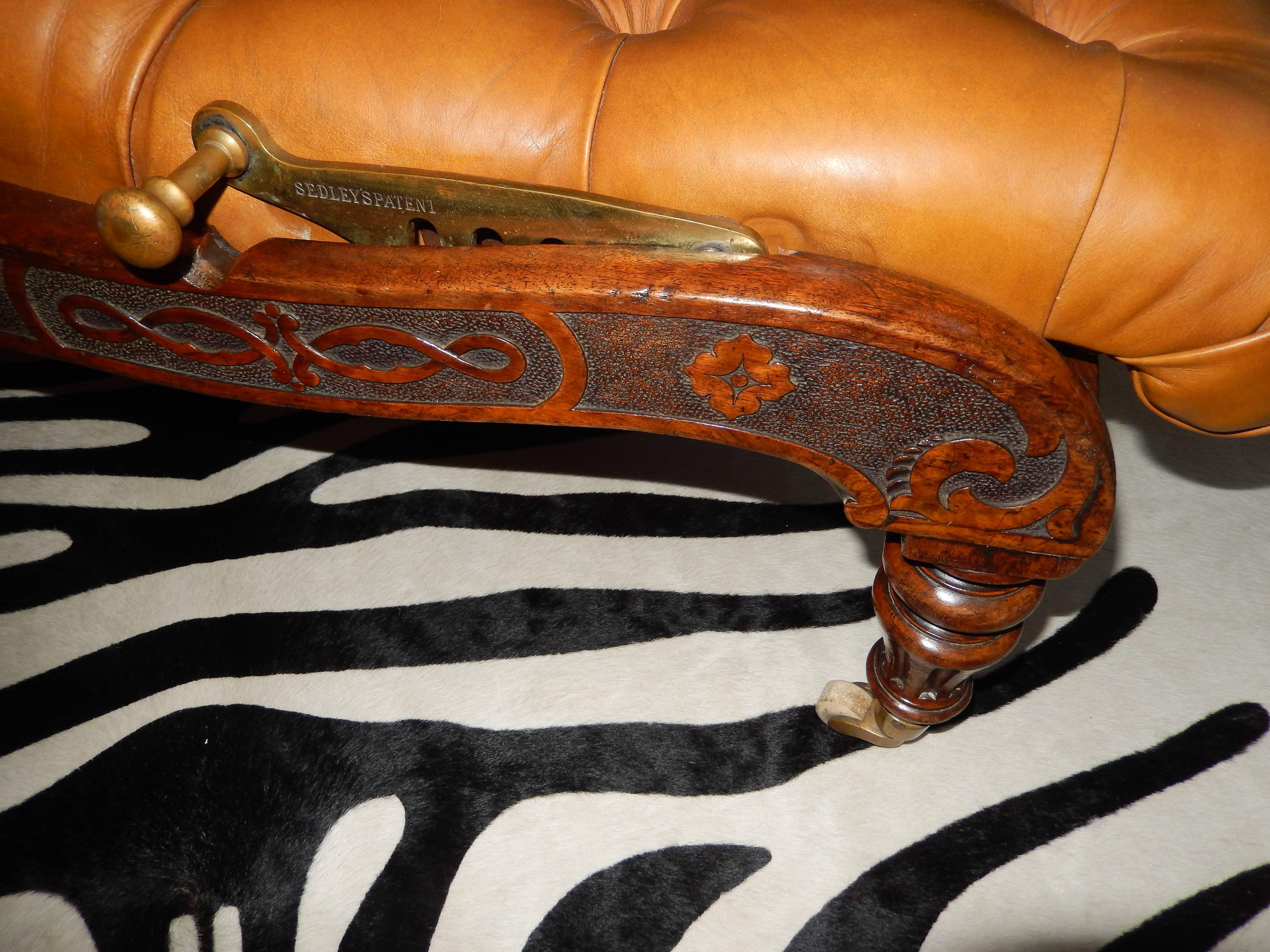Aesthetic Movement Rare 19th Century American Chaise Lounge