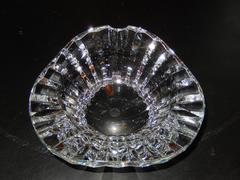 Pair of 1970s, Baccarat Heavy Crystal Ashtrays