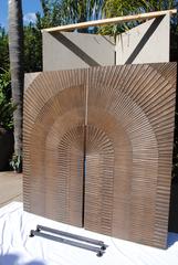 Pair of Brutalist Panels or Doors by Billy Joe Mccarroll and David Gillespe
