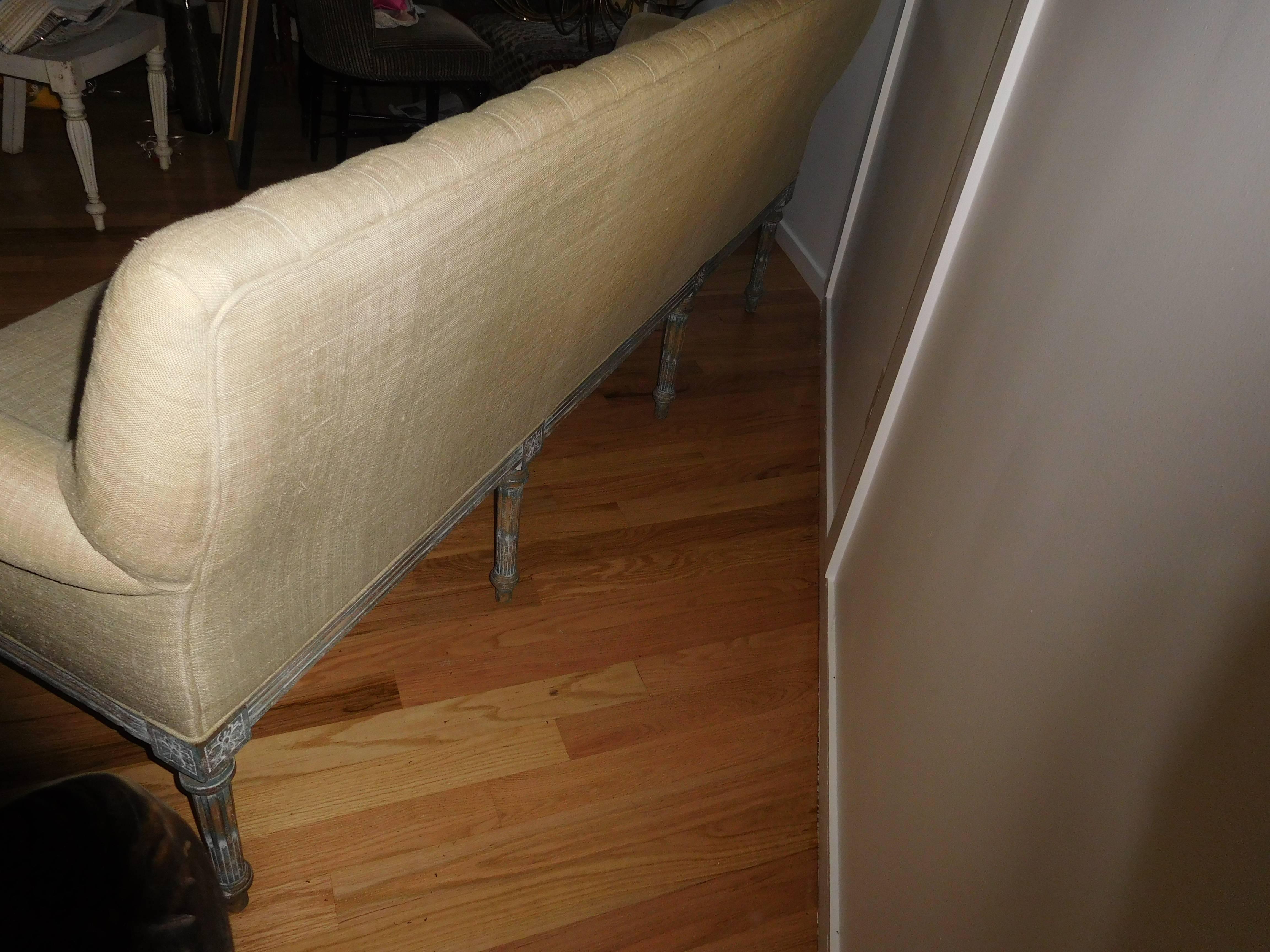 Swedish Gustavian Oversized Upholstered Settee