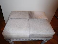 Gustavian Decorated Pony Skin Stool