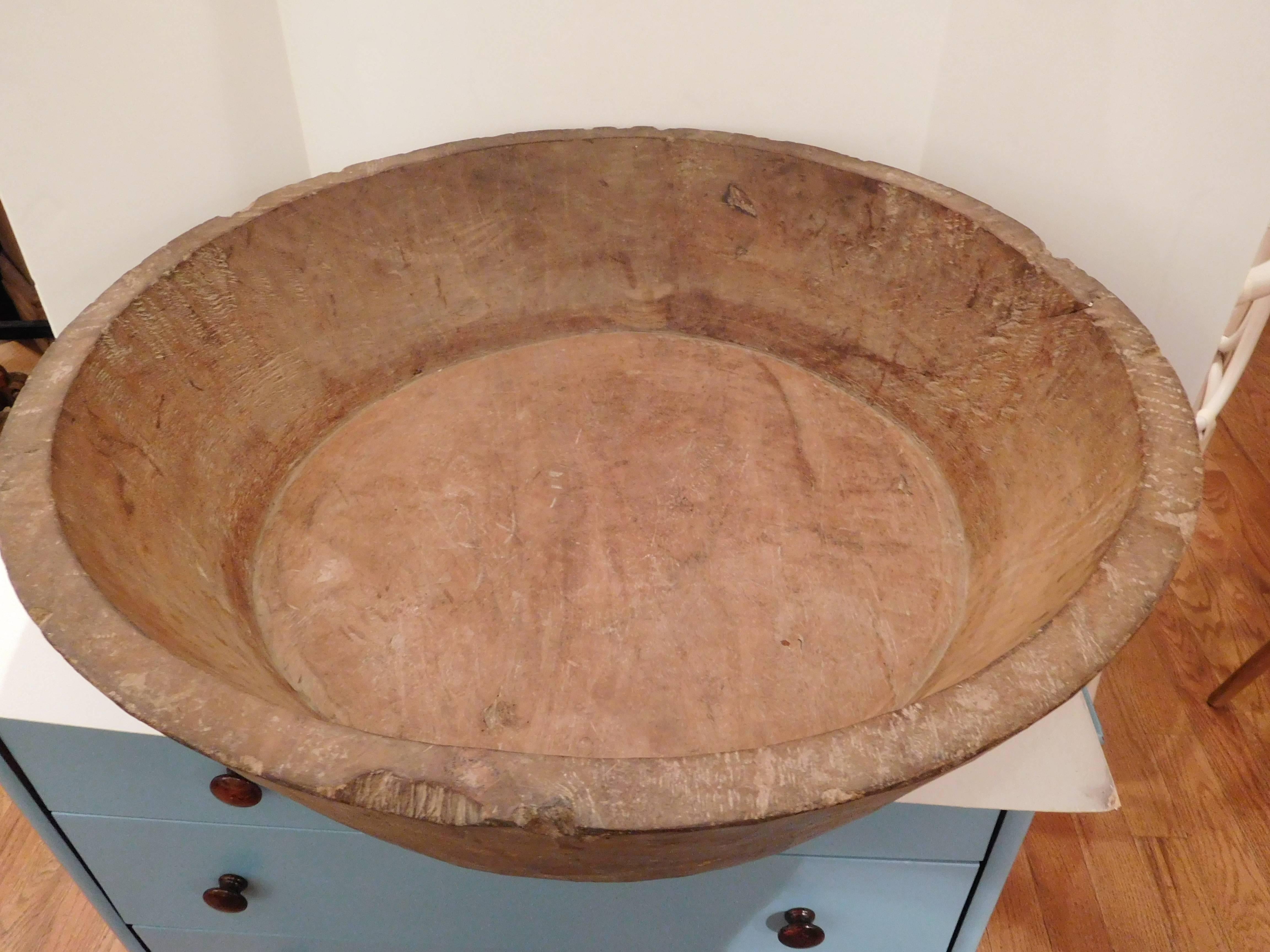 Balkan Over-Sized Late 19th Century Turkish Wooden Vessel