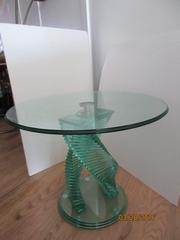 Pair of Modern Glass Step Side Tables or End Tables in the school of Danny Lane