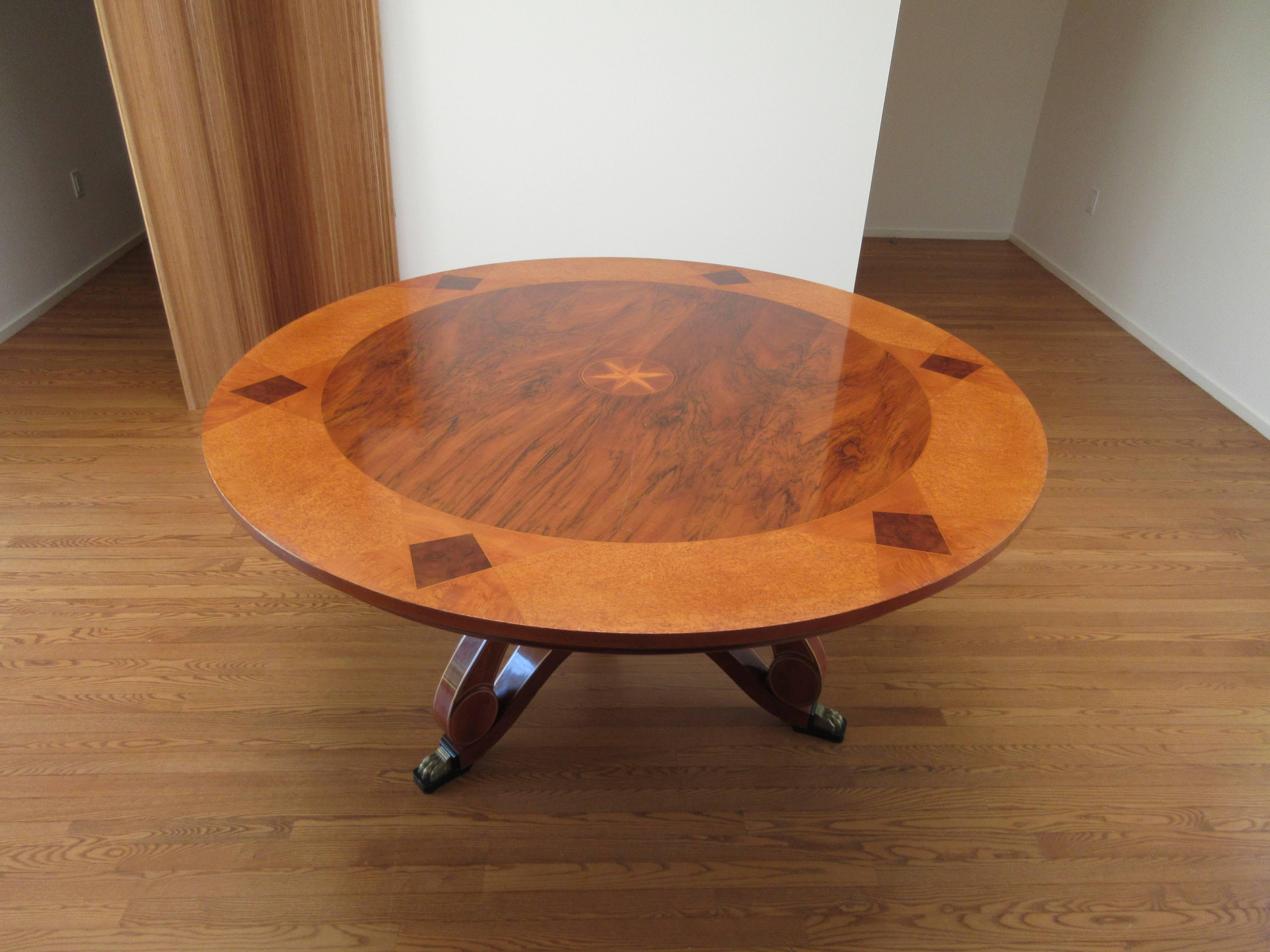 Magnificent Marquetry American Made Center Table 1