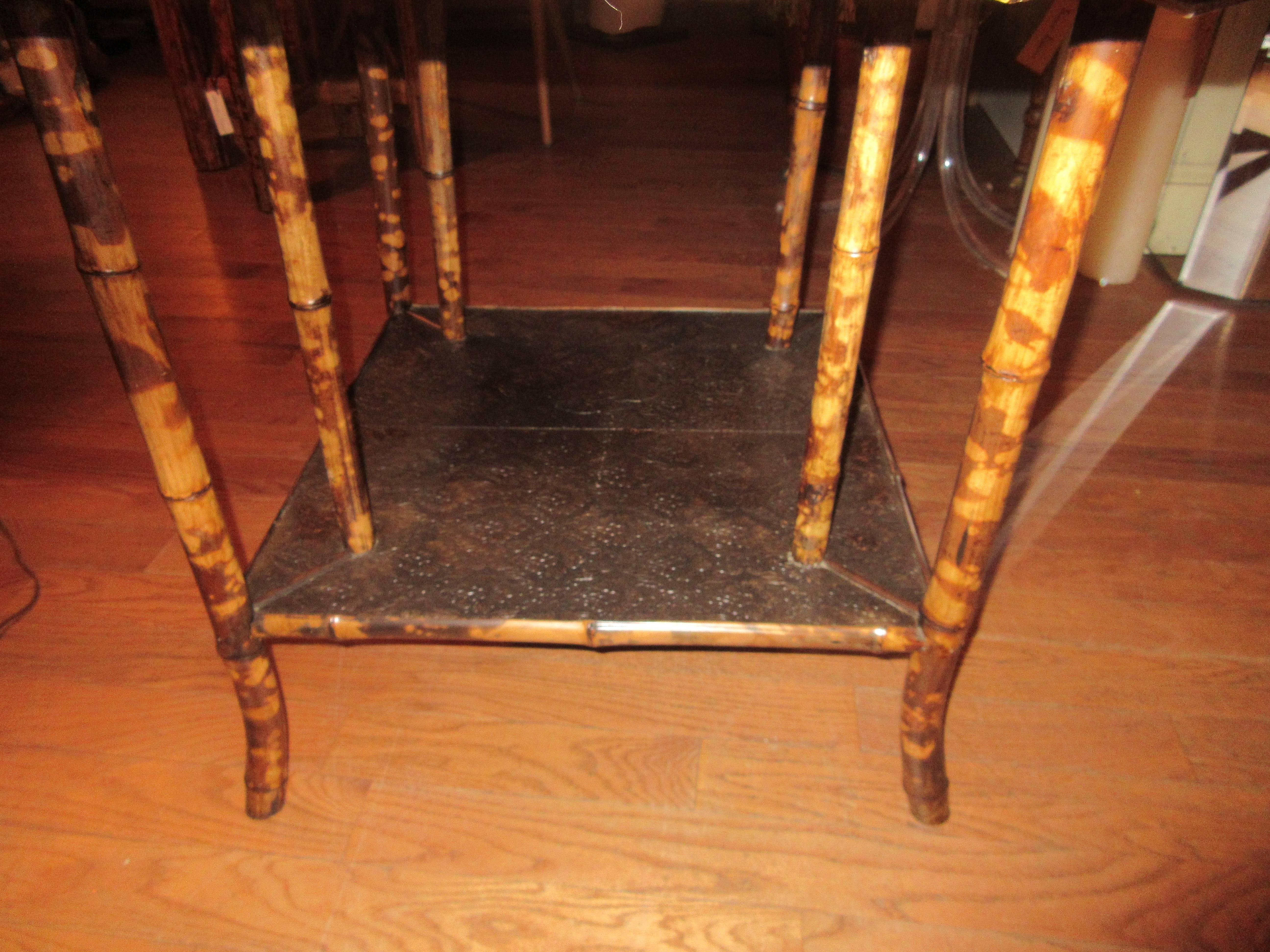 Leather Magnificent Late 19th Century Faux Tortoiseshell and Chinoiserie Center Table