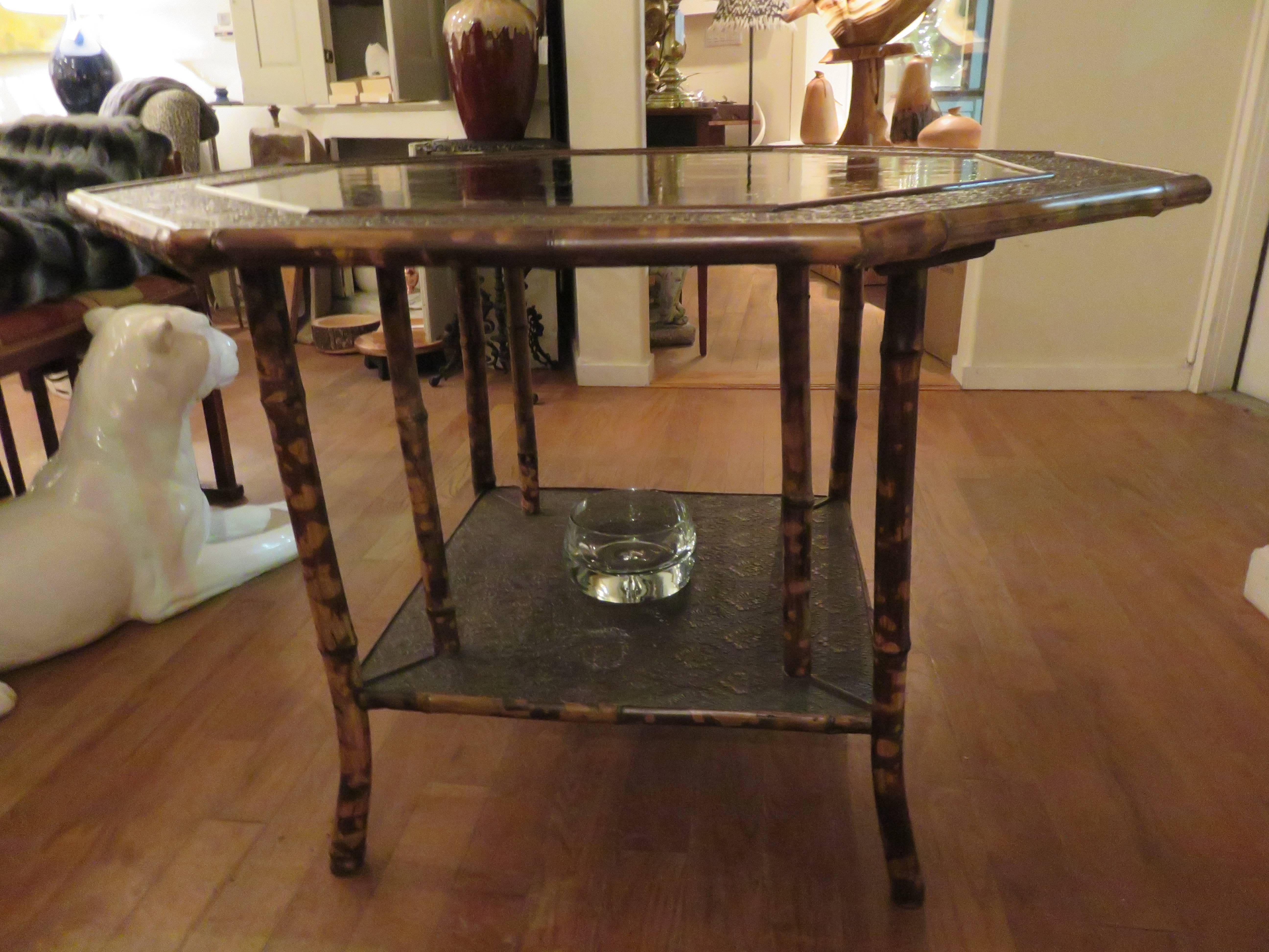 Magnificent Late 19th Century Faux Tortoiseshell and Chinoiserie Center Table 3