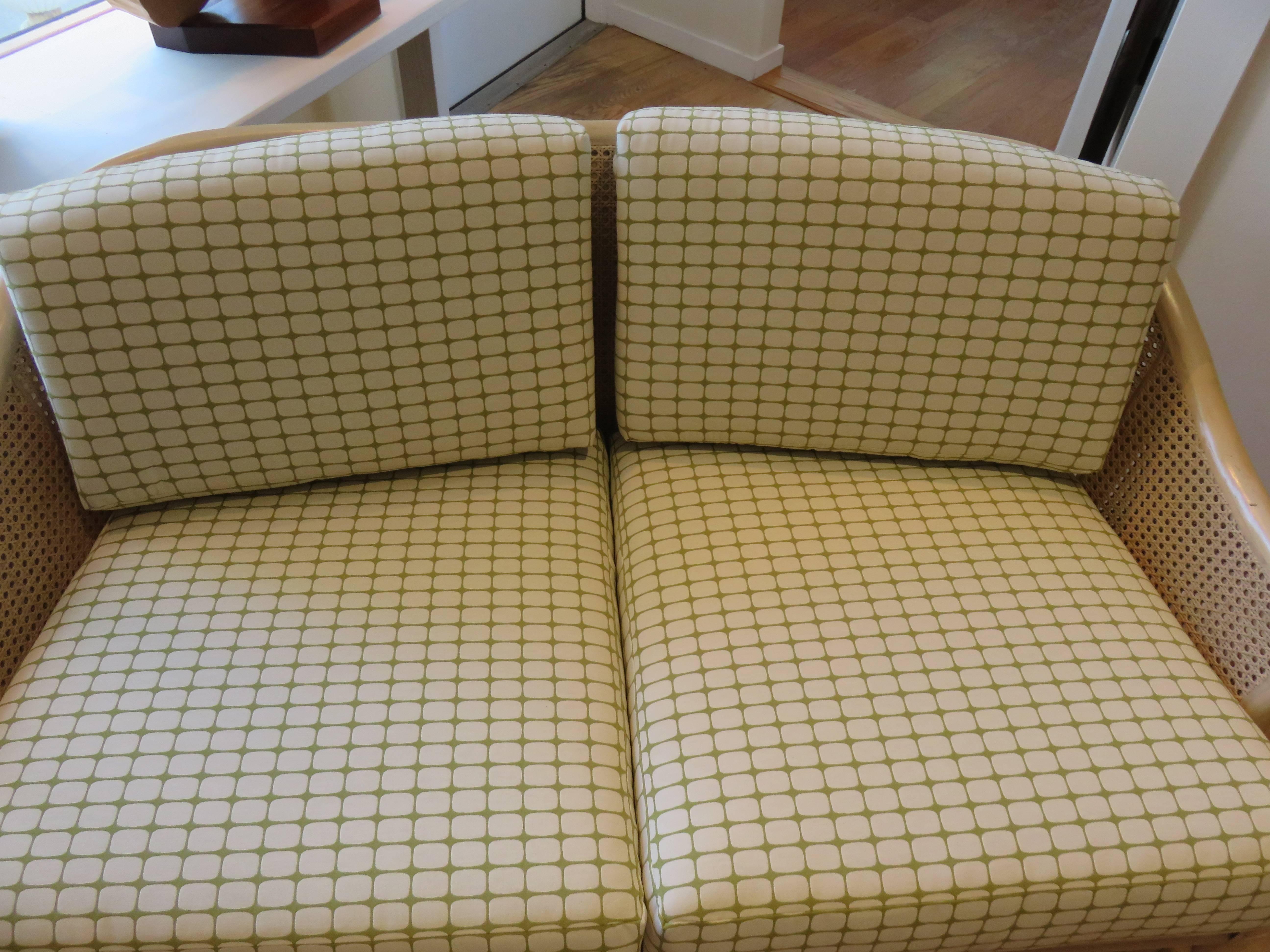 Bamboo and Cane McGuire Mid-Century Settee 1
