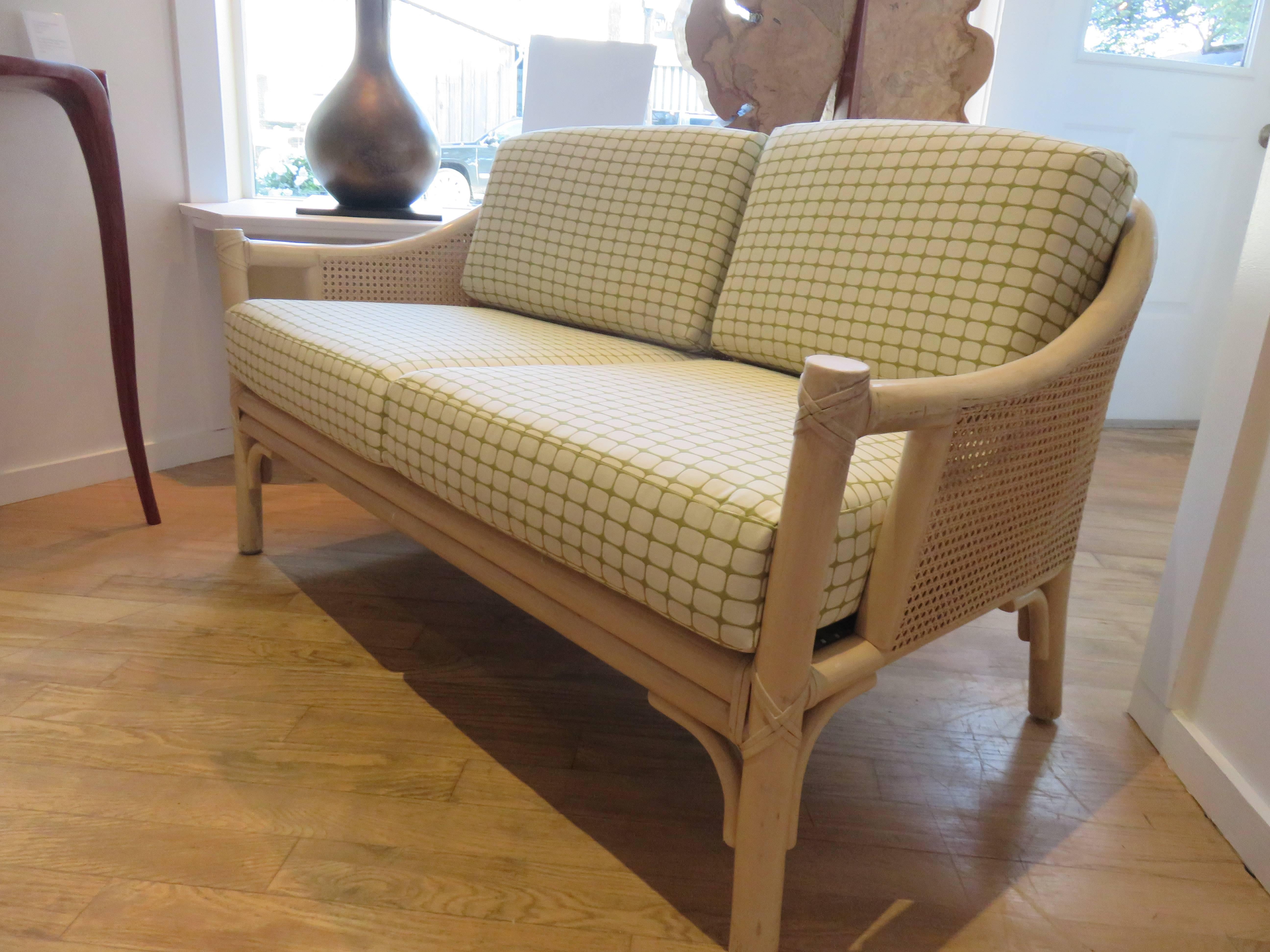 Bamboo and Cane McGuire Mid-Century Settee 2