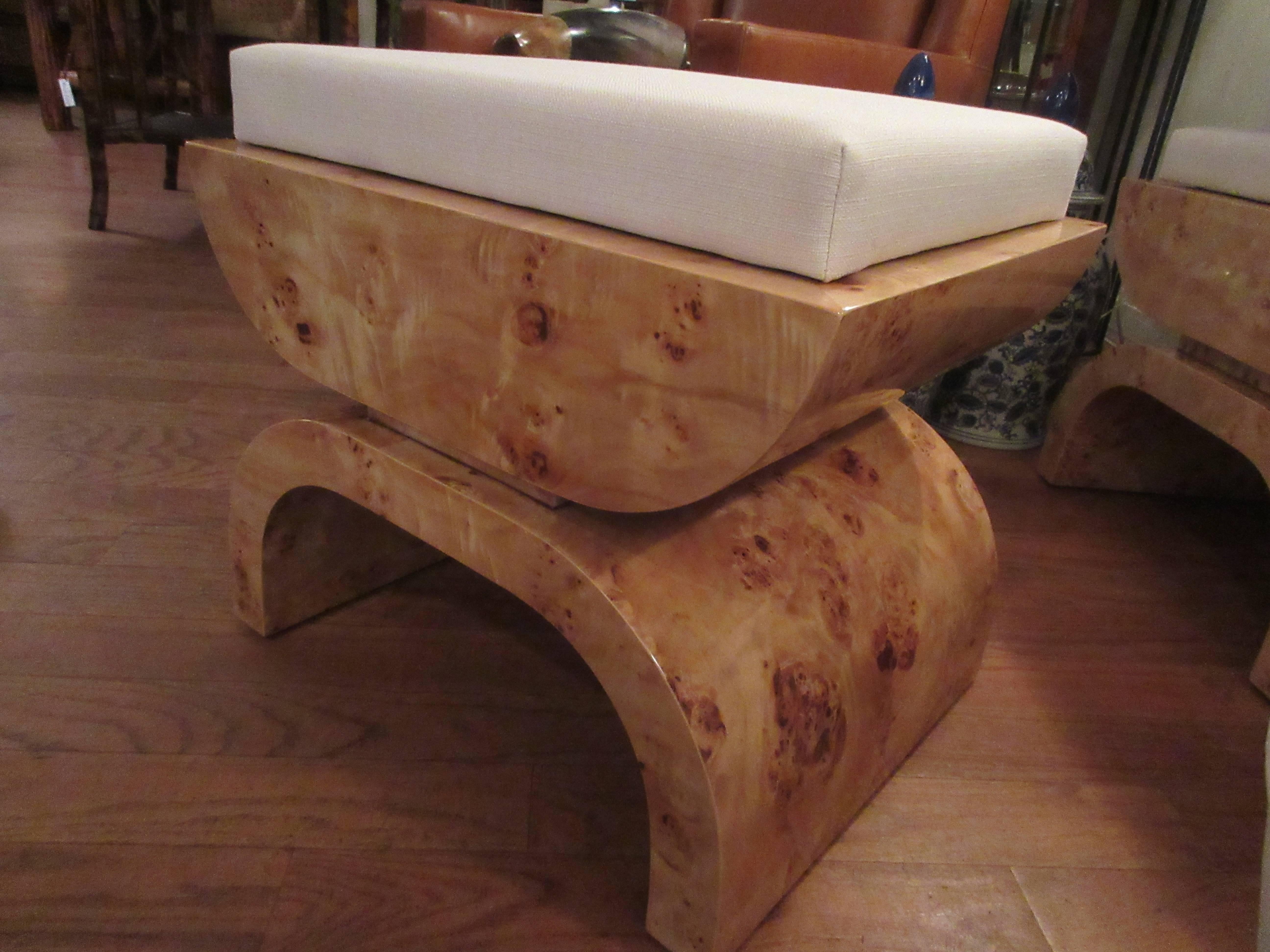 Exceptional Pair of Art Deco Style Stools In Excellent Condition In Bellport, NY