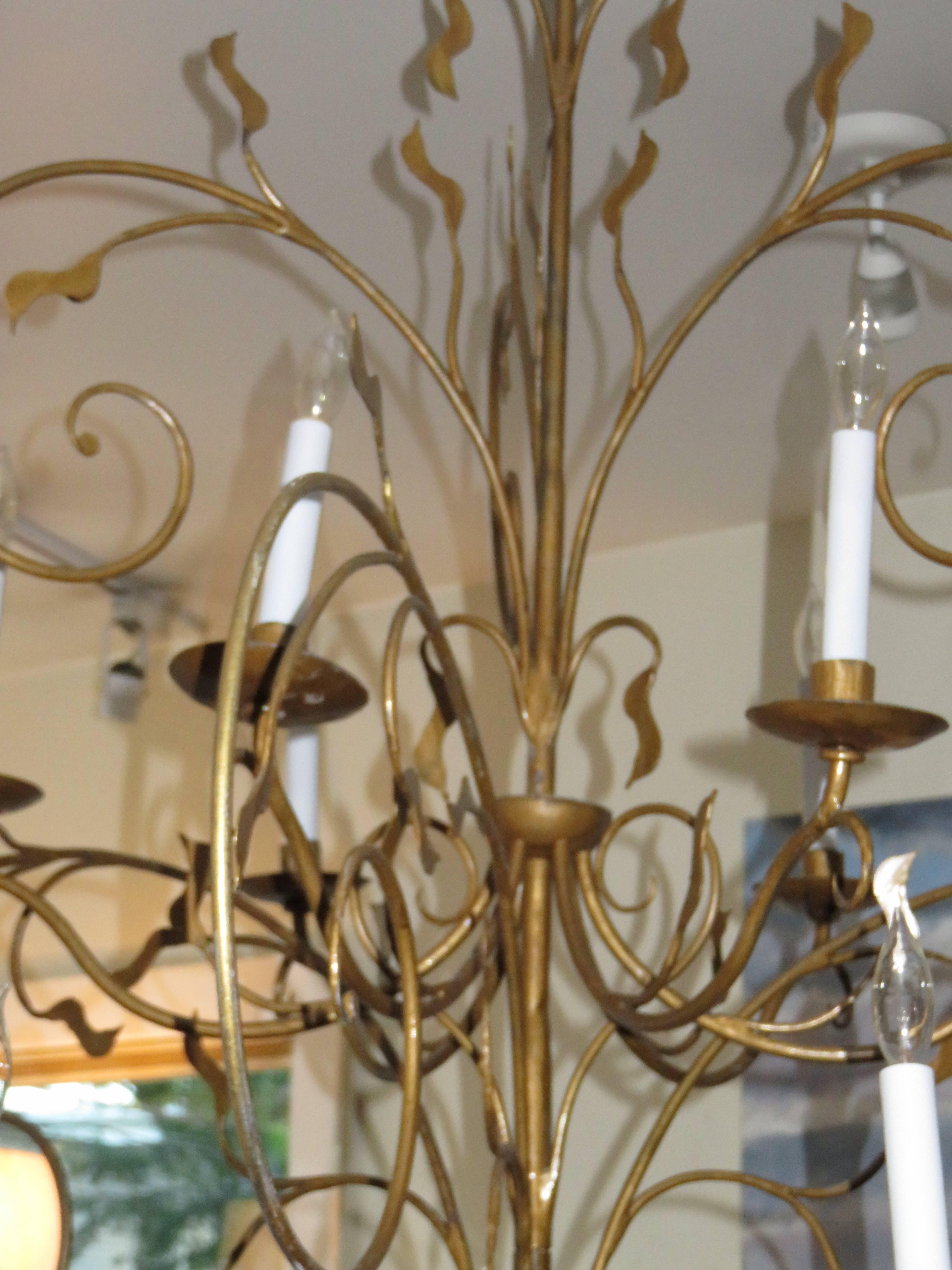 20th Century Large Art Nouveau French Gilded Eighteen-Arm Chandelier