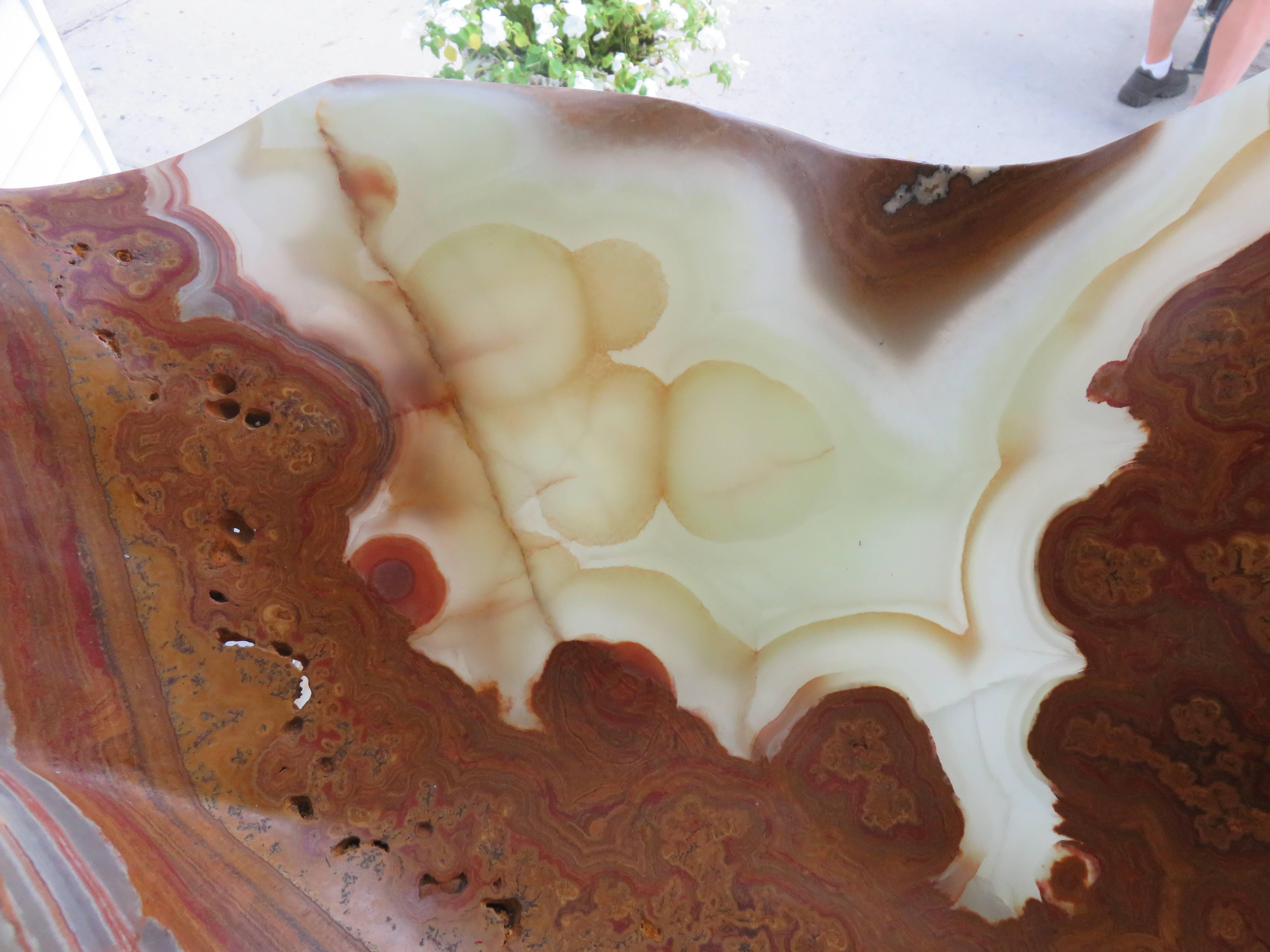 Massive Sculptural Shell Form Onyx Bowl/Vessel 1