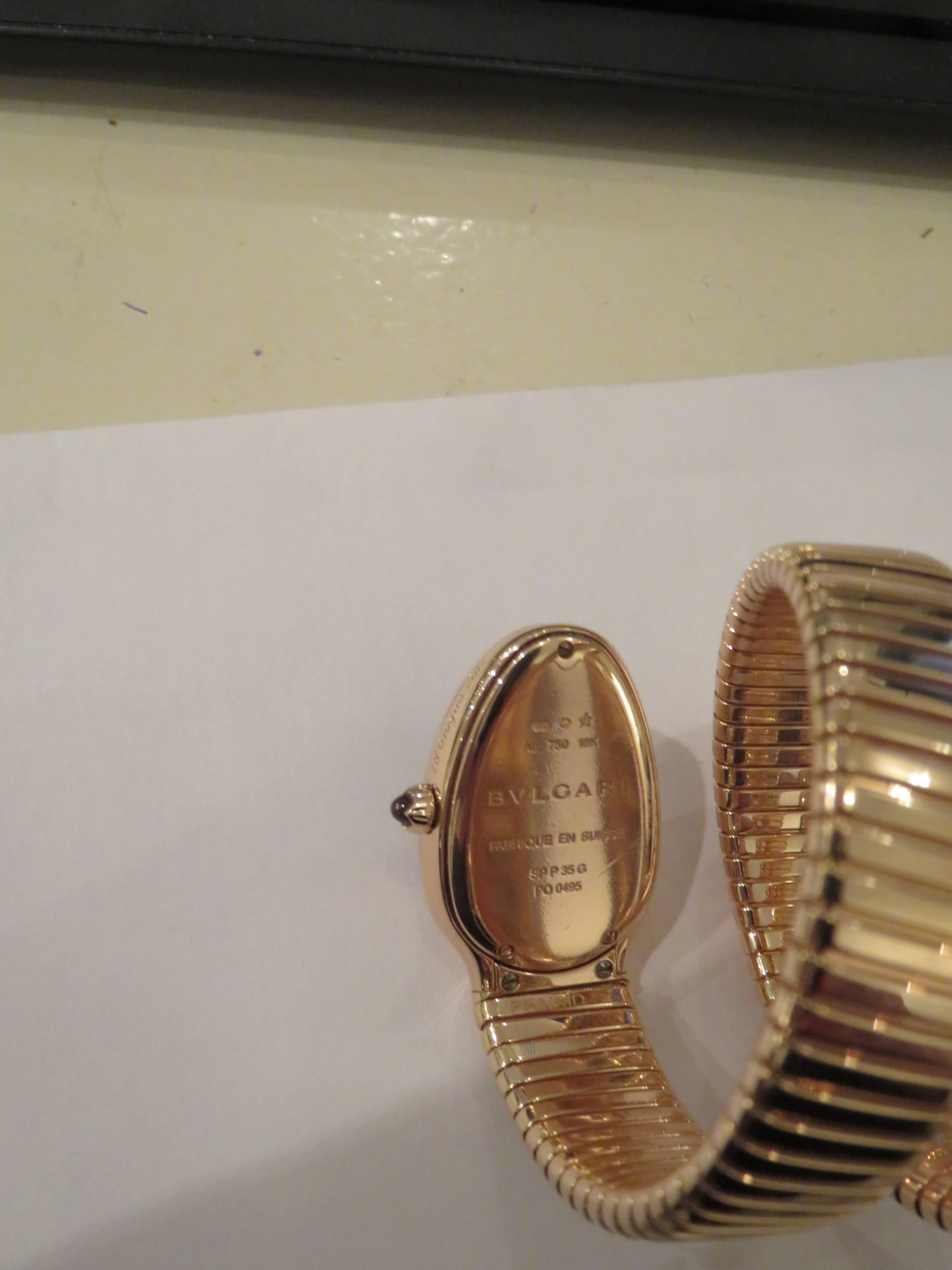 Contemporary Bulgari Serpenti Tubogas Pink Gold Ladies Wrist Watch