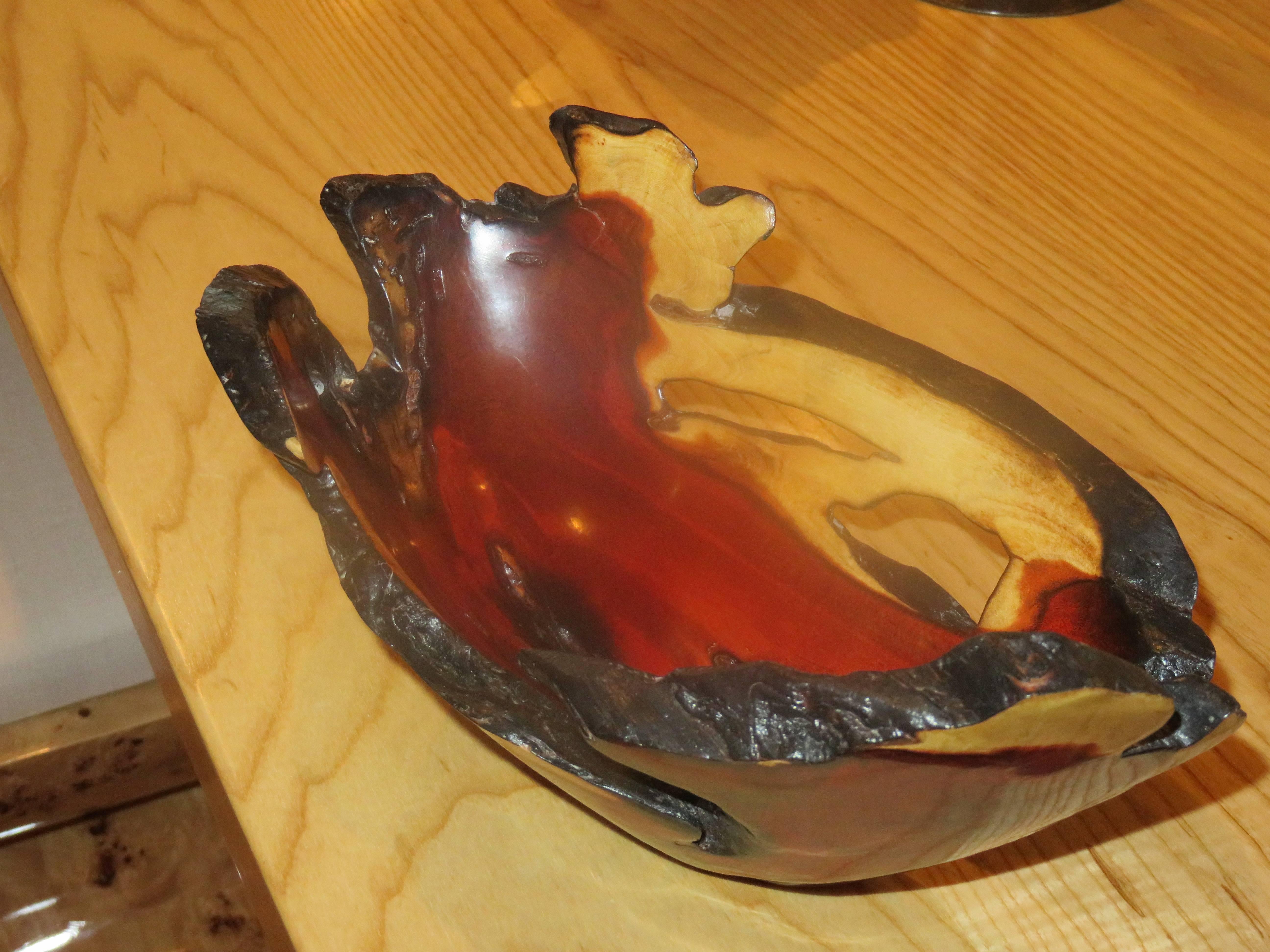 live edge wooden bowl