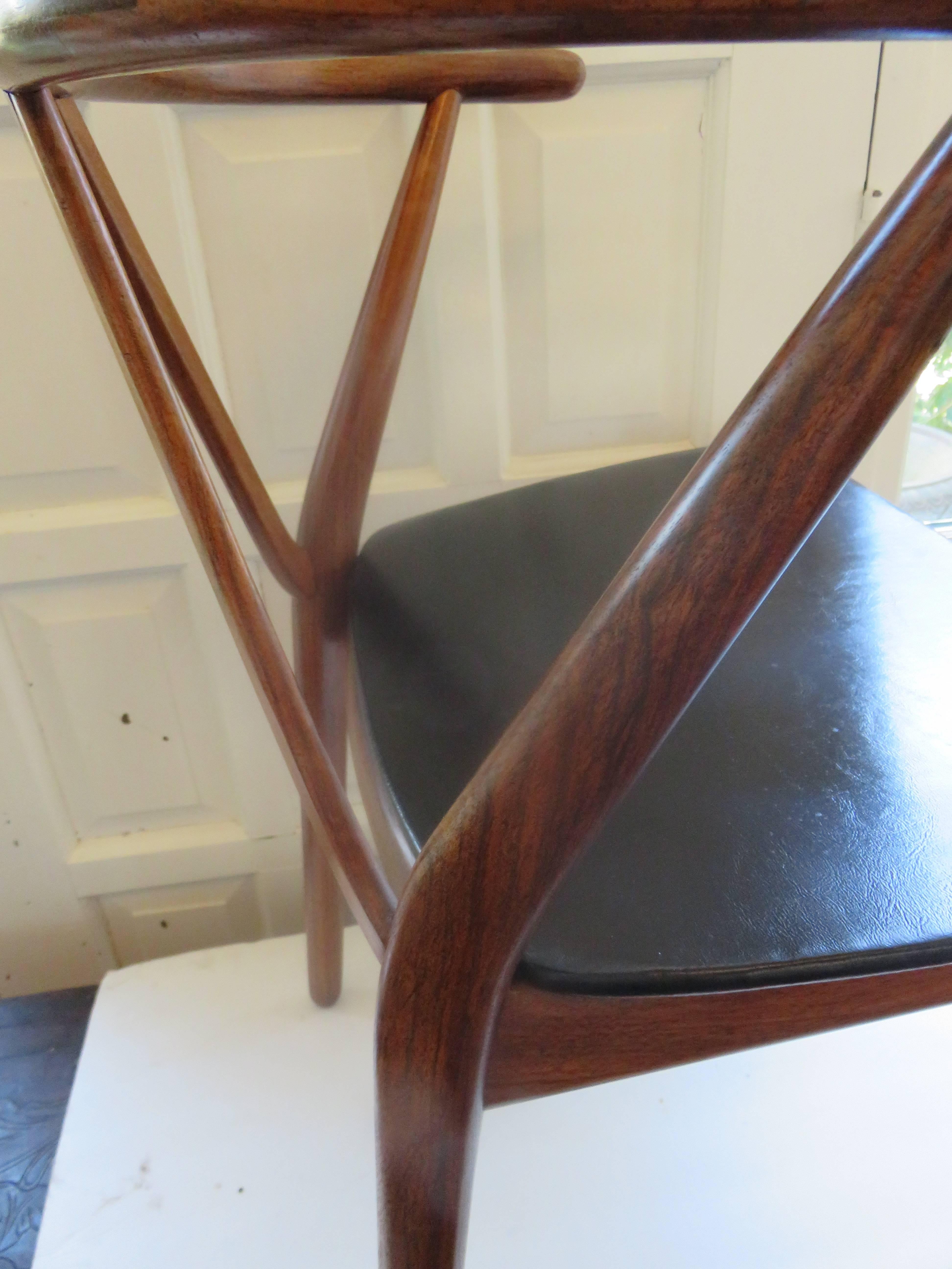 Hand-Crafted Mid-Century Danish Modern Chair by Henning Kjdaernulf for Bruno Hansen
