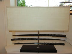 Striking Southern African Gemsbok Horn Table Lamp.