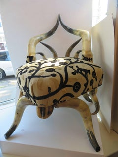 Rare Steer Horn Beetle Form Chair, 1910-1915