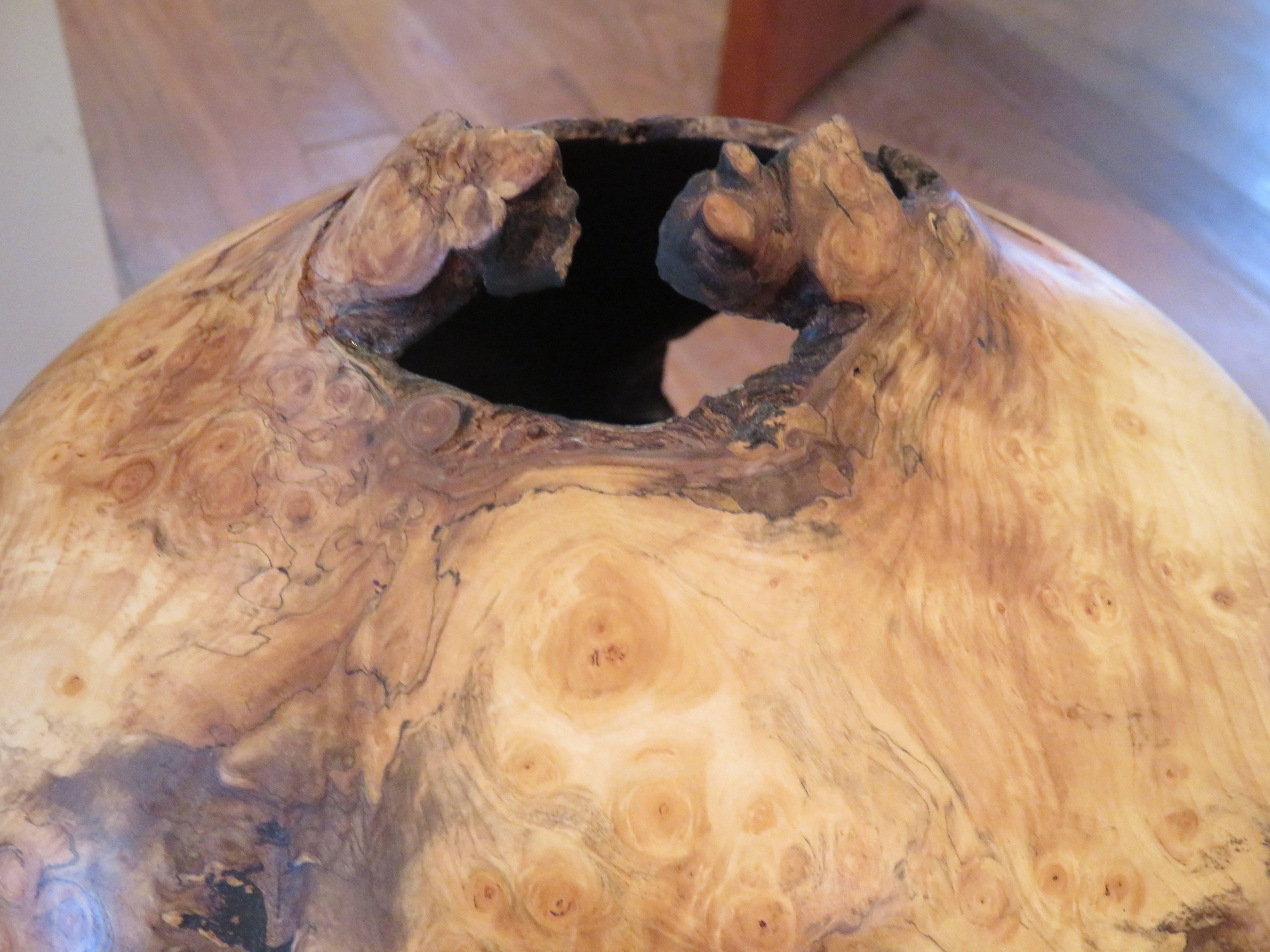 British Rare Studio Crafted Free Edge  Bowl of Chestnut Wood  by Twig Studio