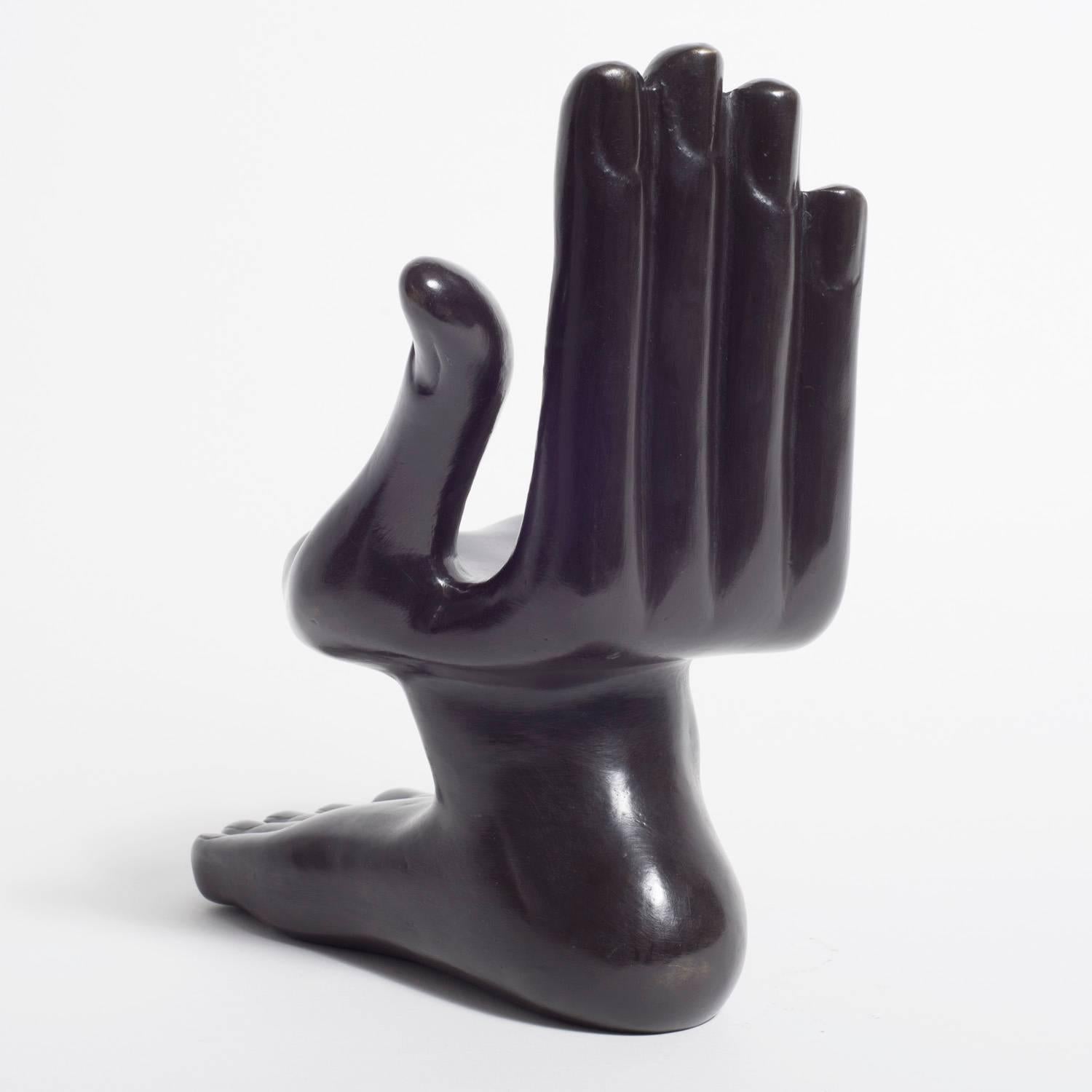 Mexican Pedro Friedeberg Bronze Hand Foot Sculpture, Signed and Numbered 4/10
