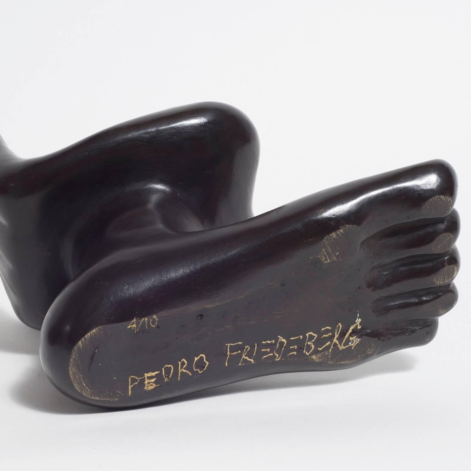 Late 20th Century Pedro Friedeberg Bronze Hand Foot Sculpture, Signed and Numbered 4/10