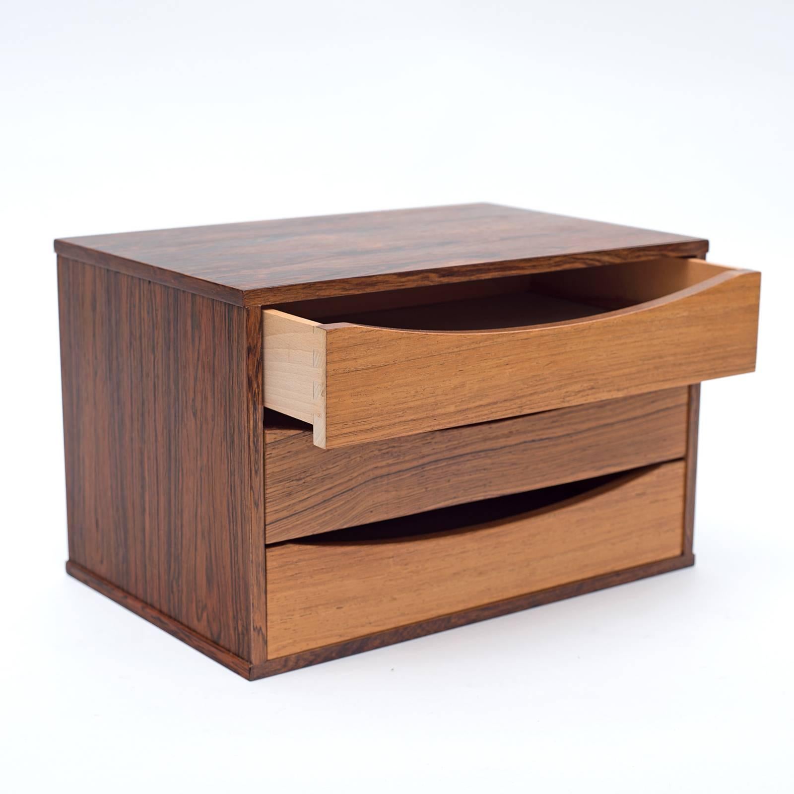 Scandinavian Modern Arne Vodder Rosewood Desk or Dresser Top Organizer, Denmark, 1960s