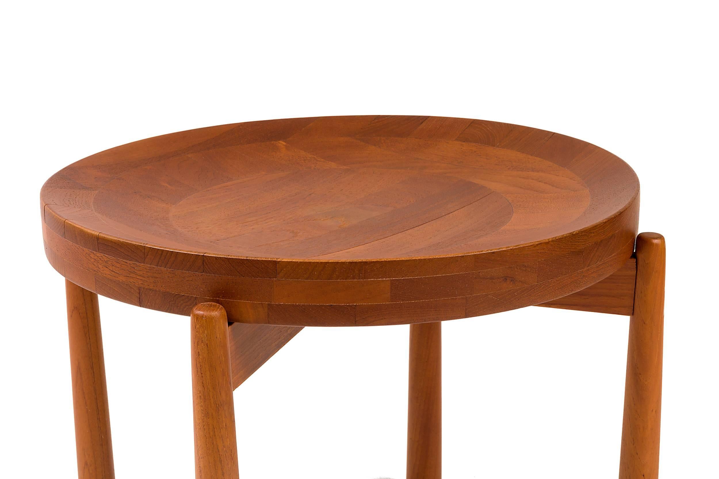 Jens Quistgaard Style Teak Tray Table, Denmark, 1960s In Excellent Condition In New York, NY
