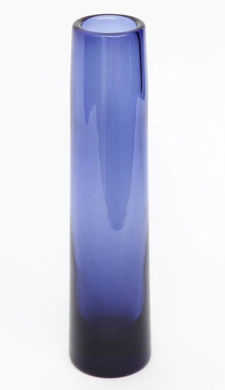 Holmegaard Cobalt Blue Cylinder Vase